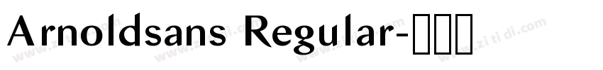Arnoldsans Regular字体转换 Arnoldsans Regular字体转换